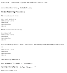 How To Fill In A Section 21 Notice