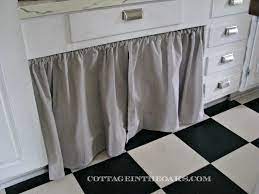 They also break up the texture of the room, providing an interesting focal point and a unique finish to otherwise similar elements. 7 Cabinet Curtain Ideas Diy Curtains Diy Kitchen Cabinets Curtains