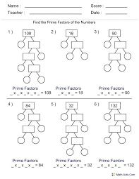 Factoring Fun Worksheet In 2020 Prime Factorization Worksheet Prime Factorization Factors And Multiples
