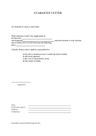 Address of the company requiring the. 45 Professional Letter Of Guarantee Samples á… Templatelab