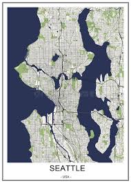 Find local businesses, view maps and get driving directions in google maps. Karte Der Stadt Seattle Washington Usa Stock Abbildung Illustration Von Geographisch Zeichnung 160105171