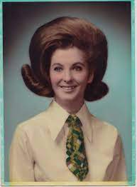 Old Vintage Photograph Woman With Tie Fluffly Flip Hardoo Retro Bouffant Hair Hair Styles Big Hair