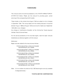 Toyota 60 5fd25 Forklift Service Repair Manual