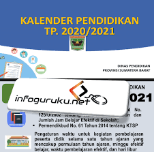 Download Kalender Pendidikan Provinsi Sumatera Barat Tahun Pelajaran 2020 2021 Infoguruku