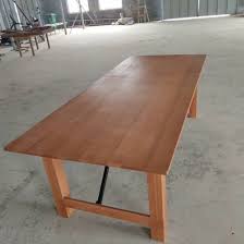 Boasting a farmhouse aesthetic, this mix and match 72 in. China Antique Color Beech Wood Outdoor Farmhouse Dining Table China 8ft Folding Table 9ft Folding Table