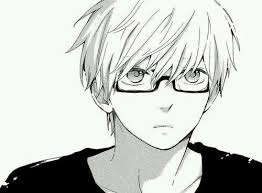 Anime Boy Black And White Outline Anime Boy Drawing Anime Drawings Boy Anime Glasses Boy Manga Boy