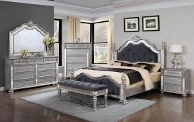 The varian bedroom collection by acme furniture provides a commanding presence in any silver velvet/antique platinum queen bedroom set 5pcs versailles 26820q acme. Diana Silver Bedroom Dresser Mirror Queen Bed B878 Bedroom Sets Price Busters Furniture