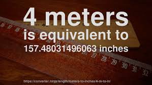 Convert 4 inches to meters. 4 M To In How Long Is 4 Meters In Inches Convert