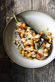 Roasted Aubergines With Smokey Chickpeas And Parmesan Serving Dumplings Recipe Eggplant Recipes Aubergine Recipe Vegetable Recipes