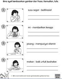 Bina lima ayat berdasarkan gambar. Ms46 Buku Aktiviti Worksheet