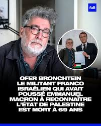 RFB - Ofer Bronchtein est mort à l'âge de 69 ans aujourd'hui ! ️ Franco-israélien, figure rare du dialogue entre Israéliens et Palestiniens. Conseiller d'Yitzhak Rabin, proche de Mahmoud Abbas et envoyé