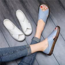 Women Faux Leather Sandals Casual Comfort Peep Toe Shoes Casual Shoes Women Leather Shoes Woman Peep Toe Shoes