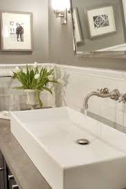 Subway Tile Backsplash Transitional Bathroom Papyrus Home Design Warm Grey Paint Colors Chic Bathrooms Bathroom Colors