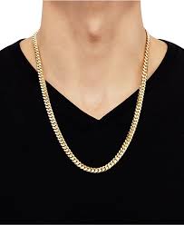 Macy S Cuban Link 24 Chain Necklace In 18k Gold Plated Sterling Silver In Metallic Lyst