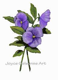 Clip Art Jpg And Gif Files Freehand Drawing Purple Pansy Flowers Instant Download Flower Drawing Flower Art Flower Drawing Tutorials
