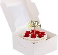 Amazon.com: Exceptional Value Bundle | 4-Pack Cake Boxes (10x10x5 Inches) 4  Corrugated White Cake Boards & 4 Happy Birthday Cake Toppers. | 350 GSM ...