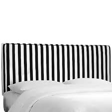 Black And White Striped Headboard Queen Skyline Furniture Stripe Upholstered Queen Headboard In Canopy Black White Headboards For Beds Upholstered Headboard Headboard