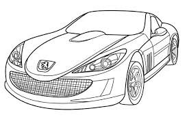 Coloriage à télécharger gratuitement puis à imprimer. Coloriage Voiture De Luxe Peugeot Dessin Gratuit A Imprimer
