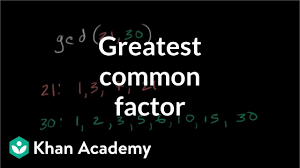 Greatest Common Factor Examples Video Khan Academy