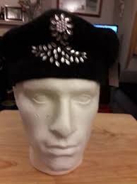 Beret Hats Ladies Berets John Lewis Marks And Spencer Vintage Ladies Black  Jewelled Woollen Beret Hat
