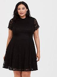Black Lace High Neck Skater Dress Plus Size Lace Dress Black Lace Maxi Dress Maxi Dress With Sleeves