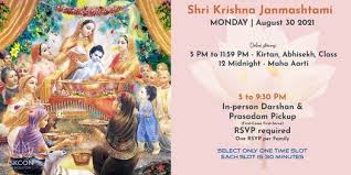 Jul 03, 2019 · the birthday of krishna is called janmashtami, a special occasion for hindus that is celebrated around the world. Shri Krishna Janmashtami 2021 Iskcon Of Houston August 30 2021 Allevents In