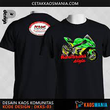 Buat jersey futsal online murah dan terbaik di banjarmasin. Desain Kaos Kawasaki Ninja Motor Club 250cc Menggunakan Kao Hitam