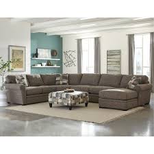 Casual Classic Brown 4 Piece Sectional Orion Sectional Sofa With Chaise Lounge Chairs Living Room Sectional Sofa