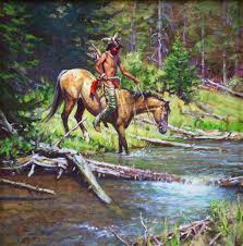 Jackson Hole Art Auction Crossing Native American Paintings American Indian Art Native American Art