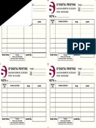 Jasa cetak nota di jakarta termurah solusipercetakan. Nota Kosong Pdf Cara Golden