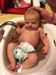 To do this, fill a baby bathtub partway with warm water and let them sit and splash as you wash them all over with water and a gentle baby soap. Ashley Charters On Twitter Little Miss Raelyn Jean Is 1 Month Old Today She Is Such A Happy Smiley Baby And We Just Can T Get Enough Of Her Raelynjeanguttu Https T Co Jcmgp1nktl