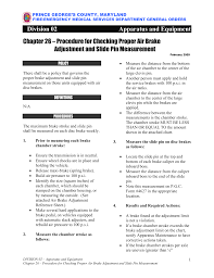 Procedures For Checking Proper Air Brake Adjustment And