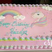 The birthday girl's name in fondant. Unicorn Birthday Cake Unicorn Birthday Sheet Cake Yesbirthday Home Of Birthday Wishes Inspiration