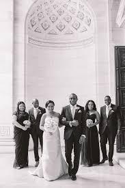 African American Black And White Wedding Party Romantic Nigerian Wedding At The Harvard Club In Nyc Chinwe Ojay African American Weddings African American Brides Munaluchi Bride