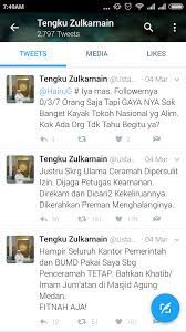 Mantan wakil sekjen majelis ulama indonesia, ustadz tengku zulkarnain, dikabarkan meninggal dunia, senin (10/5). Akun Twitter Tengku Zulkarnain Disuspend Diduga Gara Gara Hate Speech Ini Sejumlah Cuitannya Pojoksatu Id