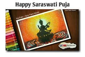 Blessing of maa saraswati, duration of puja: Happy Saraswati Puja Saraswati Ajoy Paint World Facebook
