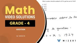 You can create printable tests and worksheets from these grade 4 mathematical process questions! Grade 4 Maths Questions With Answers Mathematics Addition Questions For Grade 4 Set 1603369138 Youtube