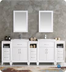 According to the bostik diy specialists, most bathroom cabinets are made. Wyndham Collection Wcg242484dwbwcunsmxx Beckett 84 Inch Double Bathroom Vanity In White With White Cultured Marble