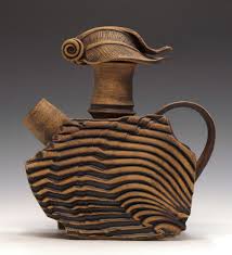 Hand Built Art Sculptures In Clay Using Slabs Coils And Wheel Thrown Methods With An Emphasis On Color And Texture Tea Pots Ceramic Artists Ceramic Teapots