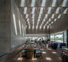 Concrete Waffle Beams Bring Natural Light Into Vector Architects Restaurant In China Roof Design Architect Architecture