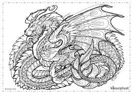 Ieders favoriete dier staat er wel tussen van vlinder tot draak van leeuw tot vogel. Mandala Draak Kleurplaat