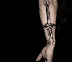 For the first design, with the warrior, eagle, sword, and shield, the meaning of the tattoo can be an honorable protector, powerful, and fearless authority. Sword Tattoo By Niki Norberg Post 26498 Sword Tattoo Viking Tattoos Viking Tattoo Sleeve