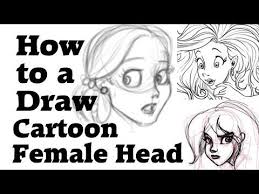 How To Draw A Cartoon Female Head Realistic Drawings Drawing Cartoon Characters Cartoon Head