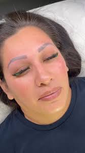 Me to my silliest client “ okay we need to be serious!😂”, Her right after  the serious face.😂, Anywayssss look at that pop of green!💚🤗, ., ., .,  Skincandybydulce.glossgenius.com