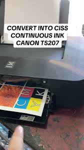 Canon Ts207 ciss convert para continues ink na #GJRprinterrepair  #PrinterRepair #fyp #fypシ゚viral #fypシ゚