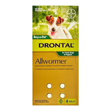 Dogs are usually offered pyrantel pamoate at 2.5 mg to 5 mg per pound of body weight. Drontal All Wormer Tablets For Small Dogs Puppies 4pk Petbarn