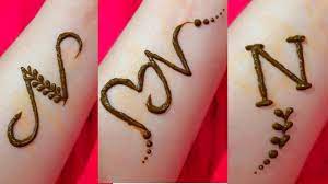 N Tattoo Mehndi Design Alphabet N Tattoo Mehndi Design 3 Beautif Desain Henna Sederhana Desain Henna Alphabet