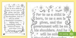 Posts tagged 'free isaiah coloring page 02. Isaiah Coloring Pages For Kids Isaiah 9 6 Twinkl