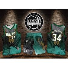 Shop milwaukee bucks jerseys in official swingman and bucks city edition styles at fansedge. Nba Milwaukee Bucks Antetokounmpo Full Sublimation Jersey Shopee Philippines