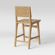 Ceylon Woven Counter Height Barstool Brown Natural Wood Opalhouse In 2020 Counter Stools Stool Leather Counter Stools
